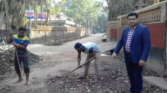 Aluatoli (RHD Beanibazar-Kashba- Sreedhora- Nobang) Road Maintenance Work. 19/01/2018